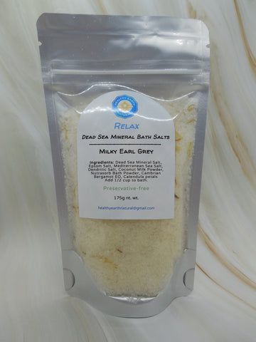 Milky Earl Grey - Dead Sea Mineral Bath Salts